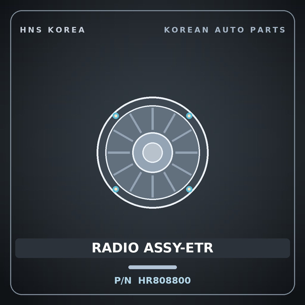 Genuine Mobis RADIO ASSY-ETR HR808800 for Galloper 1998 HNS Parts Korea