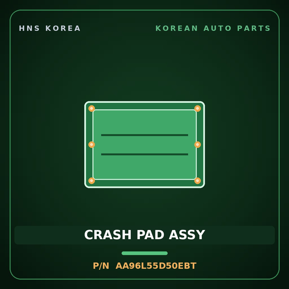 Genuine Mobis CRASH PAD ASSY AA96L55D50EBT for Granbird 2001 HNS Parts Korea