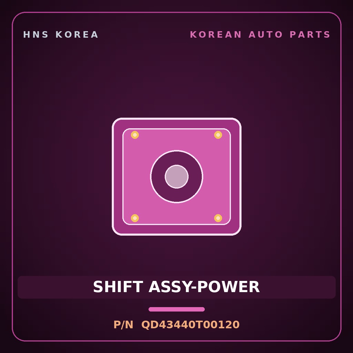Genuine Mobis SHIFT ASSY-POWER QD43440T00120 for Trago 2013 HNS Parts Korea
