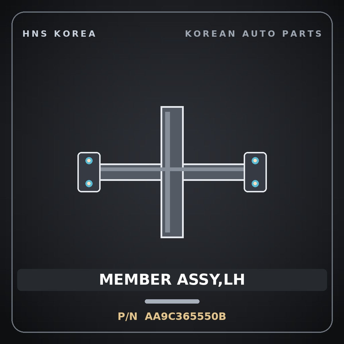 Genuine Mobis MEMBER ASSY,LH AA9C365550B for Granbird 2001 HNS Parts Korea