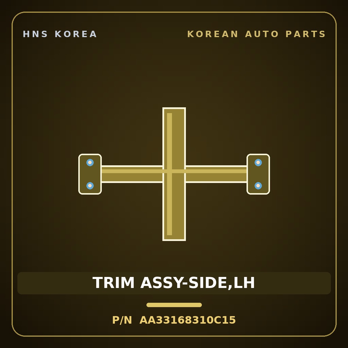 Genuine Mobis TRIM ASSY-SIDE,LH AA33168310C15 for Retona 1999 HNS Parts Korea