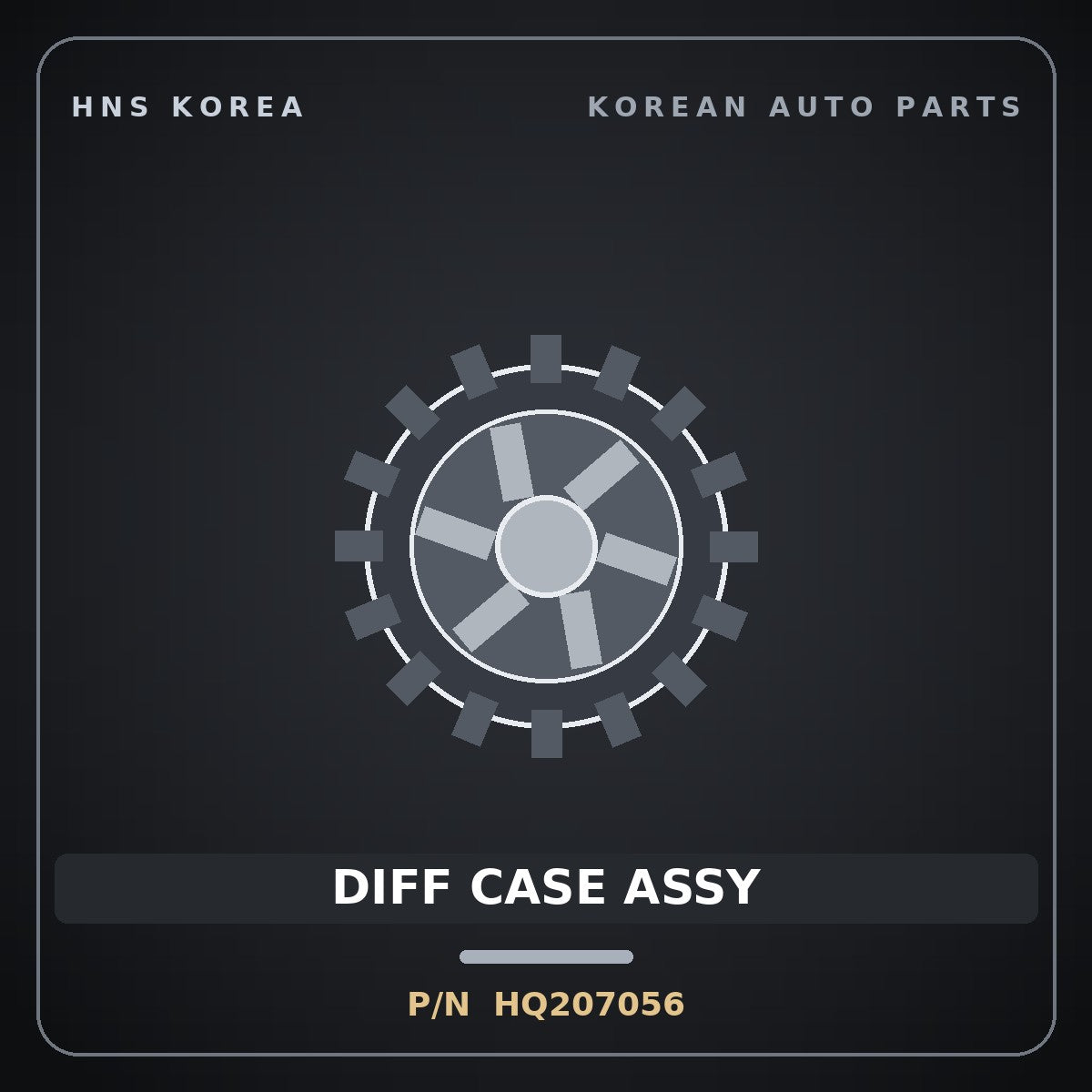 Genuine Mobis DIFF CASE ASSY HQ207056 for Galloper 1990 HNS Parts Korea