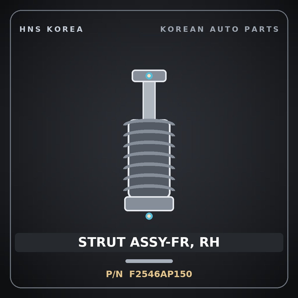 Genuine Mobis STRUT ASSY-FR, RH F2546AP150 for K3 2018 HNS Parts Korea