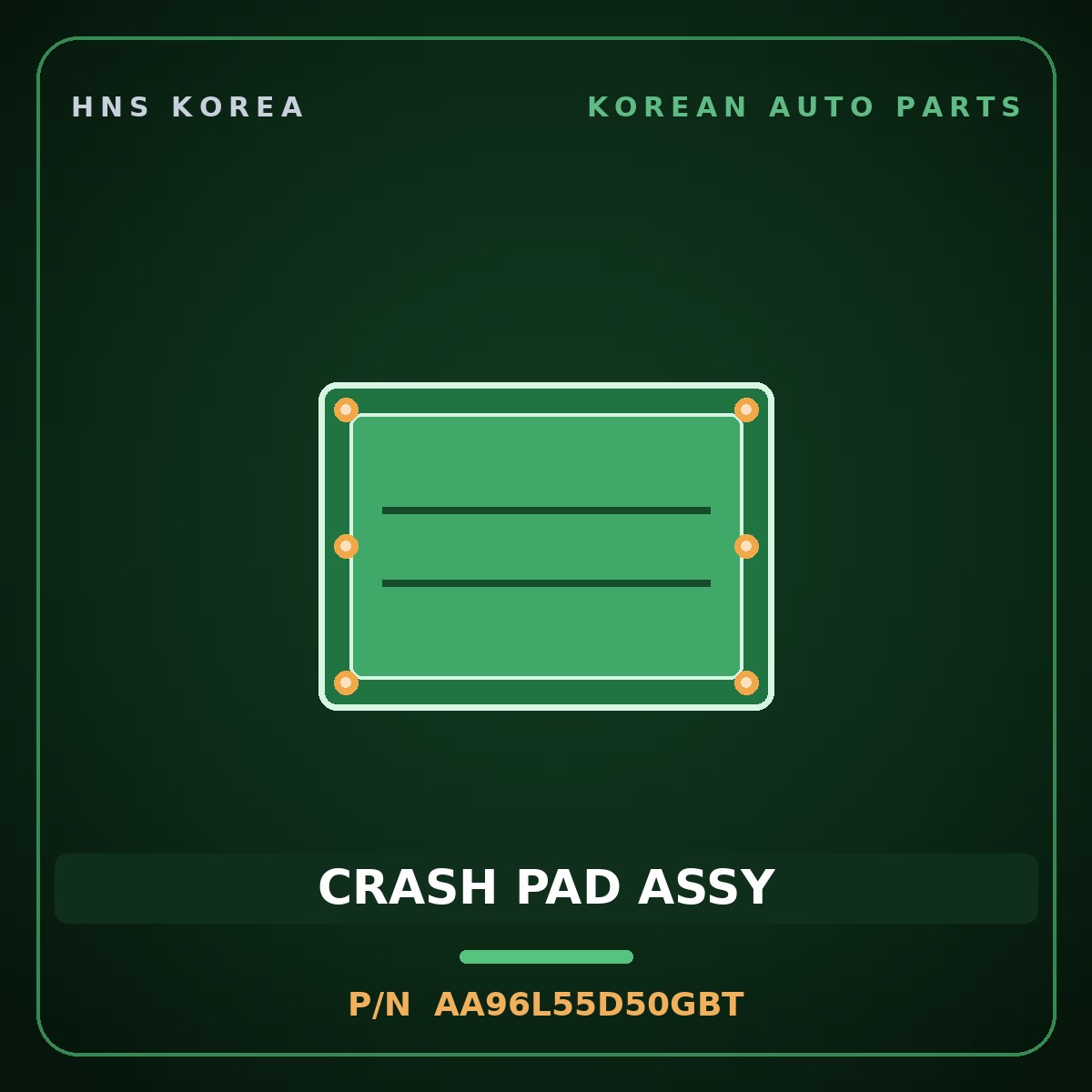 Genuine Mobis CRASH PAD ASSY AA96L55D50GBT for Granbird 2001 HNS Parts Korea
