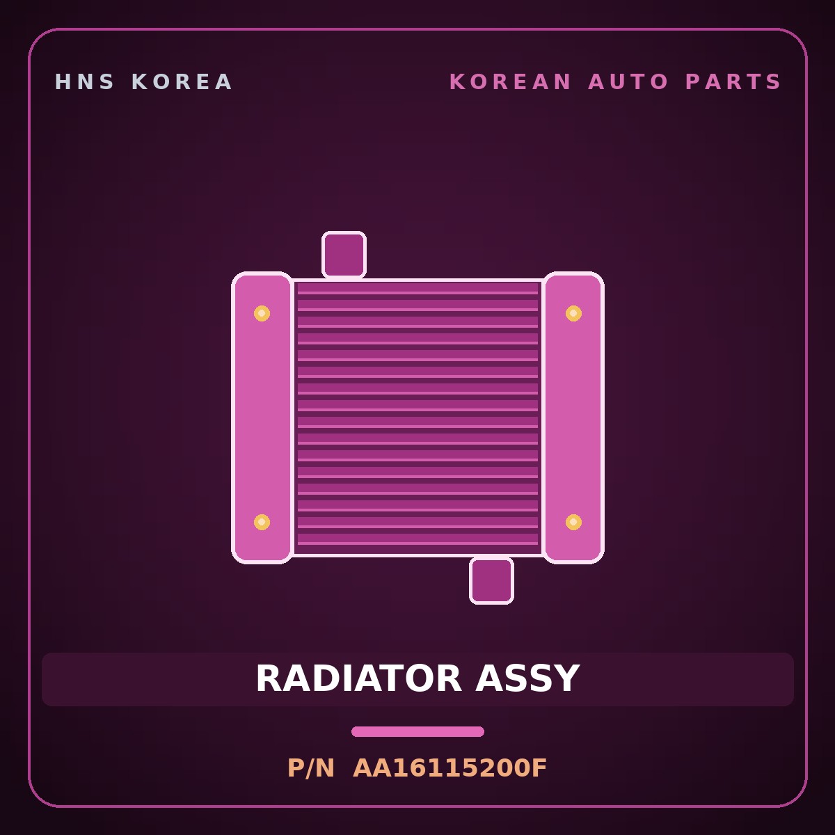 Genuine Mobis RADIATOR ASSY AA16115200F for Towner 2000 HNS Parts Korea