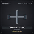 Genuine Mobis MEMBER ASSY,RH AA9C365560B for Granbird 2001 HNS Parts Korea