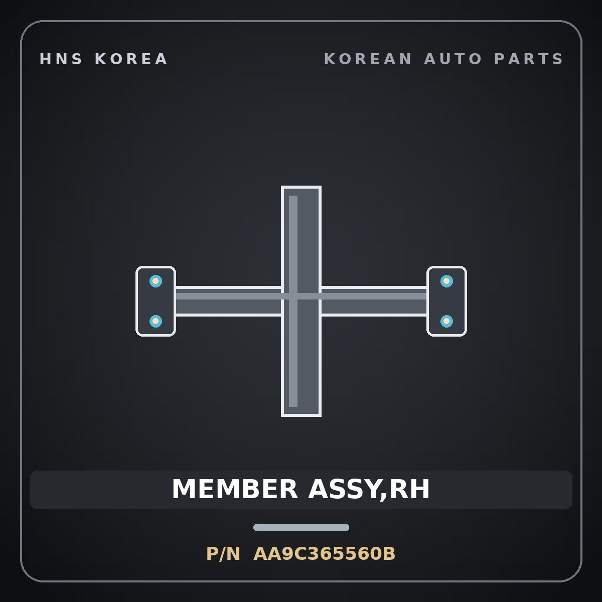 Genuine Mobis MEMBER ASSY,RH AA9C365560B for Granbird 2001 HNS Parts Korea