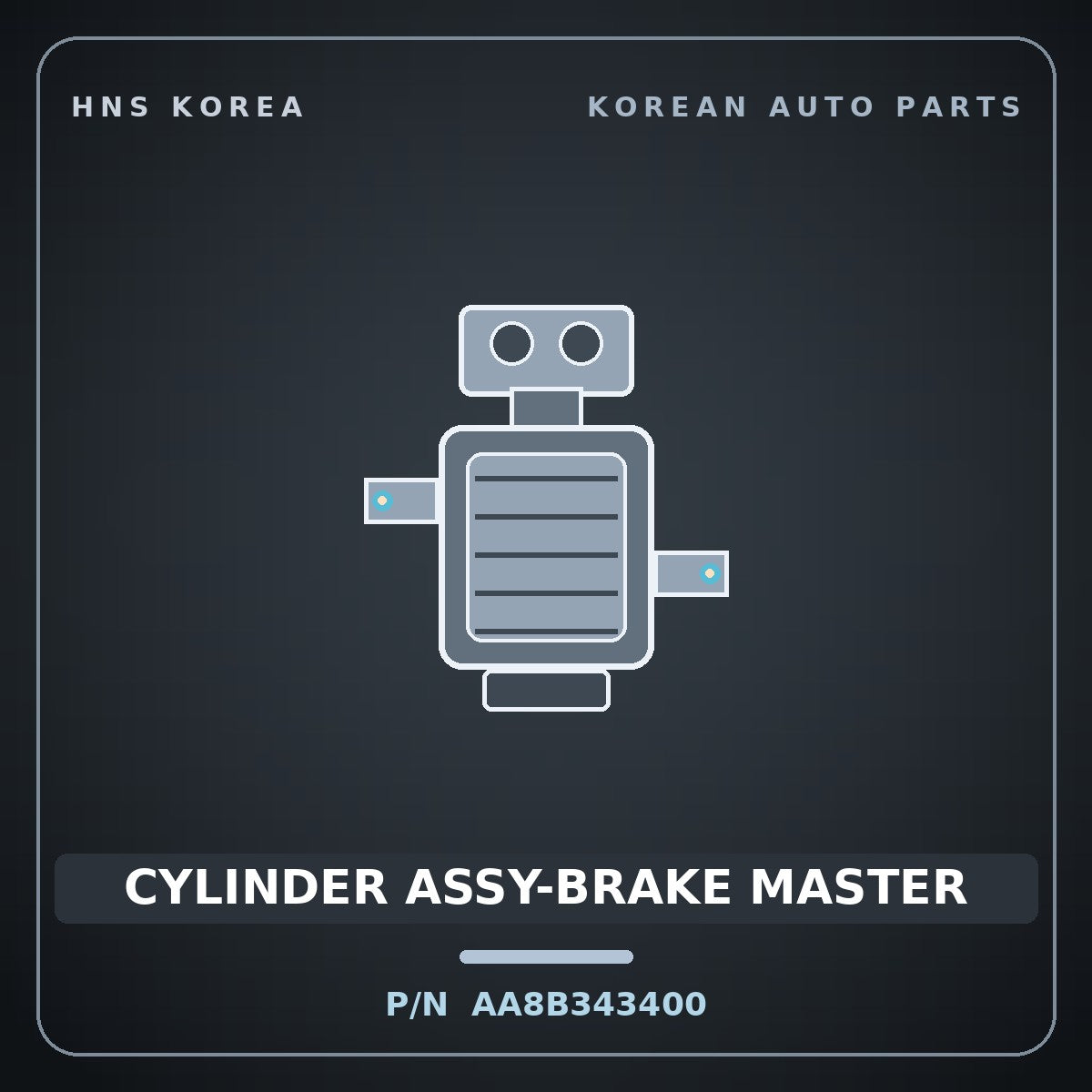 Genuine Mobis CYLINDER ASSY-BRAKE MASTER AA8B343400 for Power Combi 1998 HNS Parts Korea