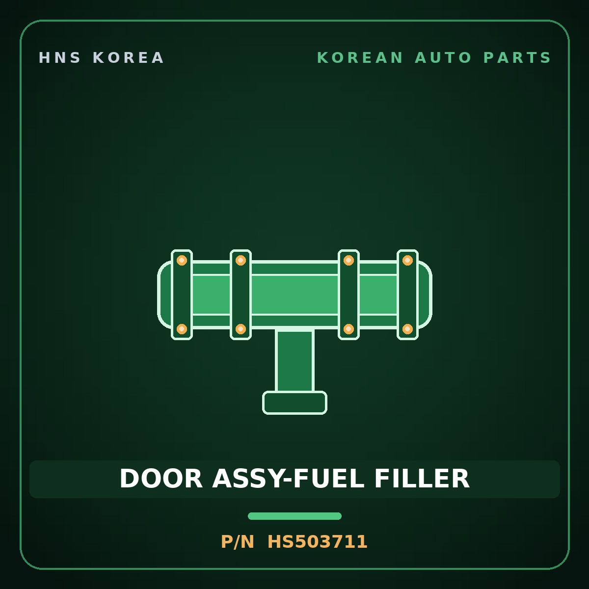 Genuine Mobis DOOR ASSY-FUEL FILLER HS503711 for Galloper 1990 HNS Parts Korea