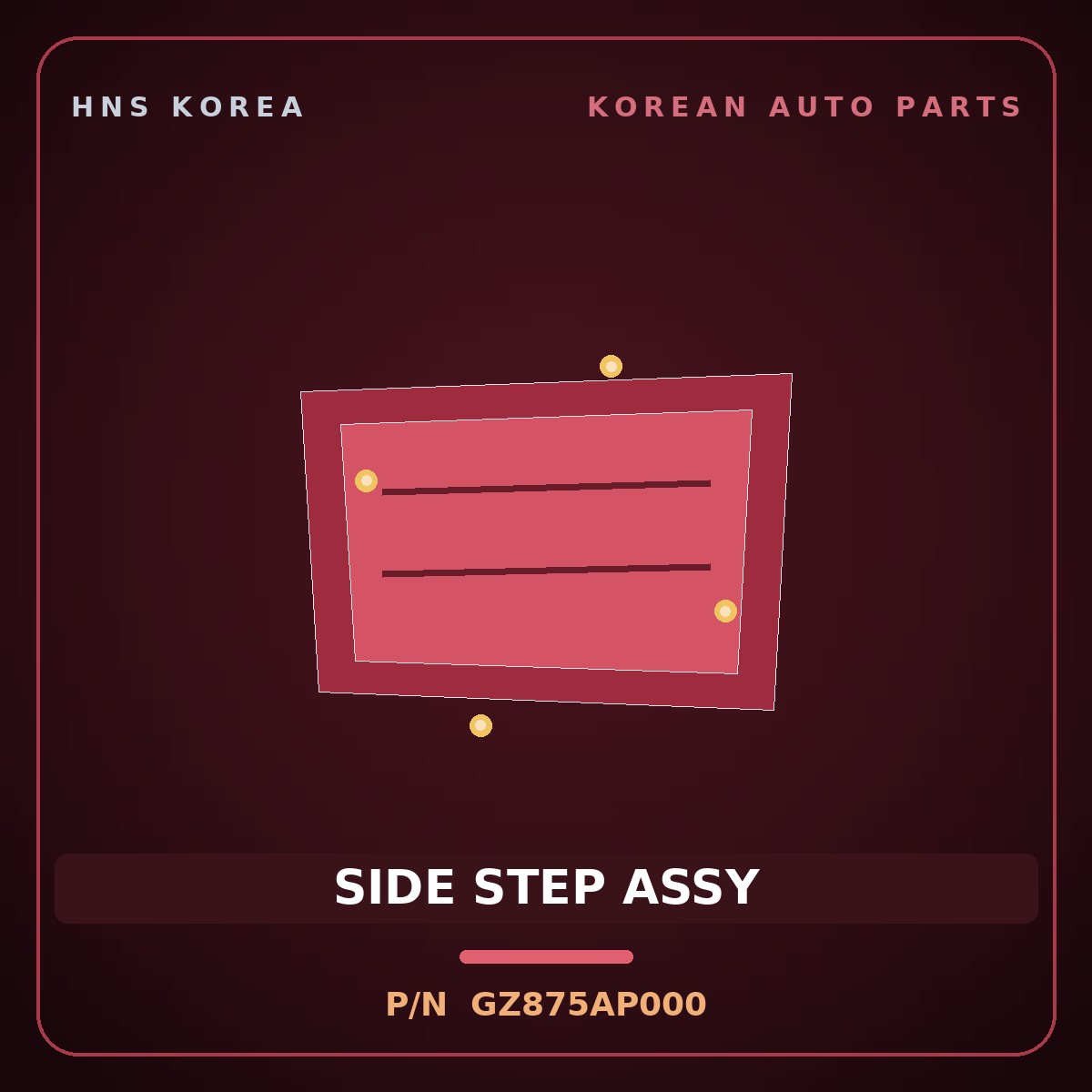 Genuine Mobis SIDE STEP ASSY GZ875AP000 for Sorento 2020 HNS Parts Korea