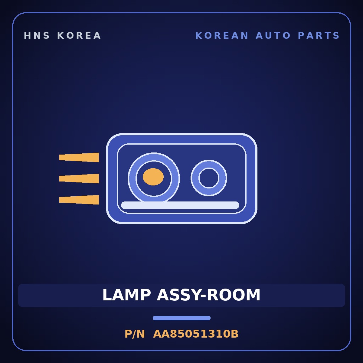 Genuine Mobis LAMP ASSY-ROOM AA85051310B for Power Combi 1998 HNS Parts Korea