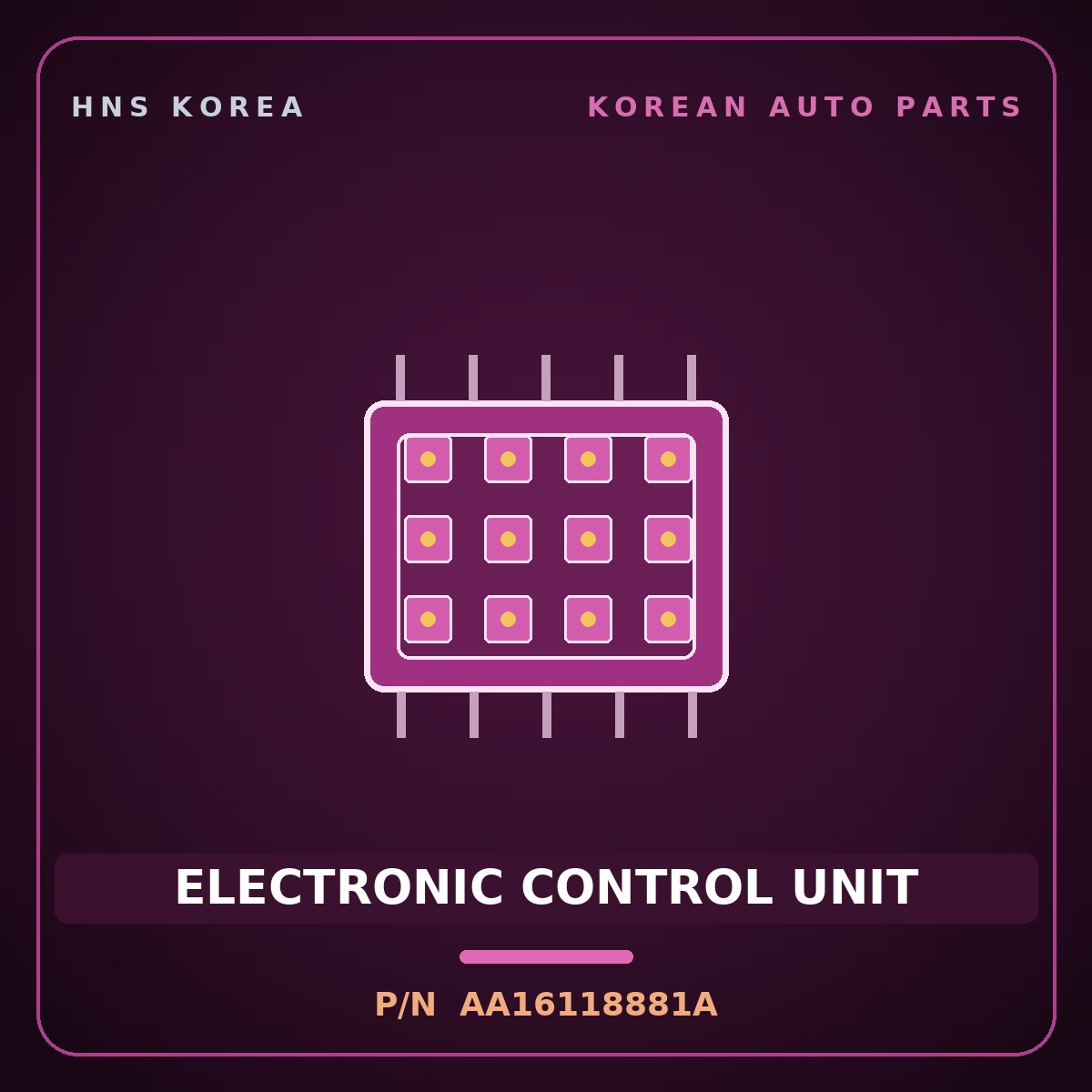 Genuine Mobis ELECTRONIC CONTROL UNIT AA16118881A for Towner 2000 HNS Parts Korea