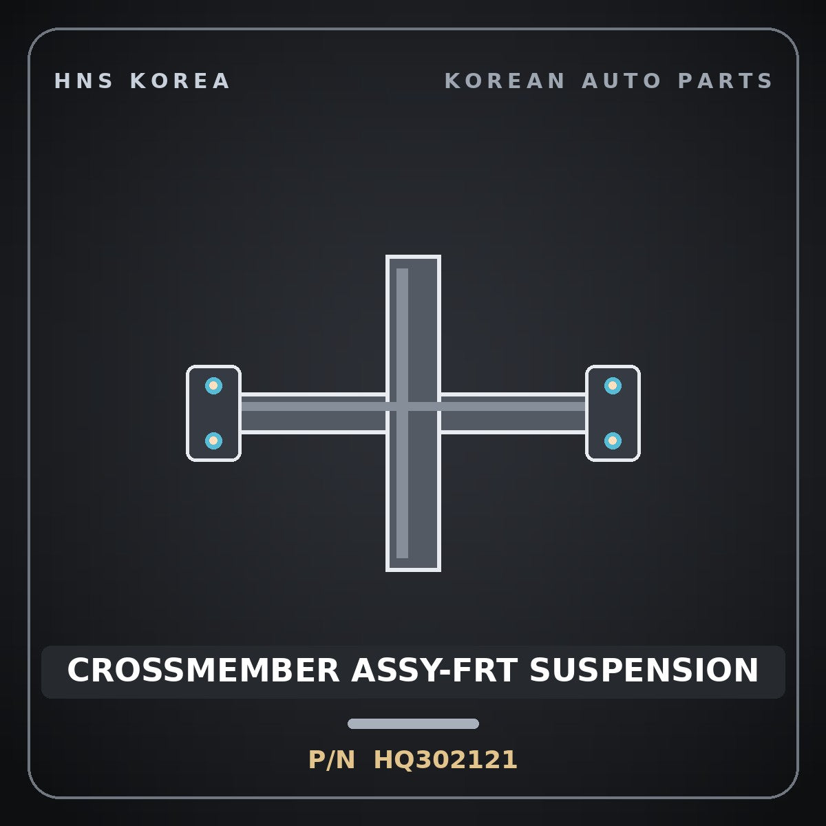 Genuine Mobis CROSSMEMBER ASSY-FRT SUSPENSION HQ302121 for Galloper 1990 HNS Parts Korea