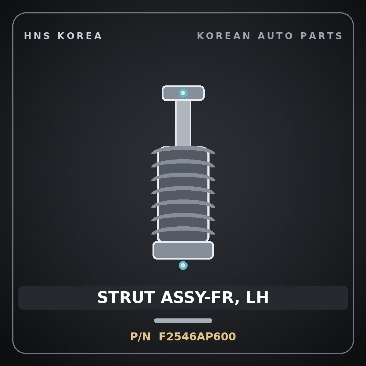 Genuine Mobis STRUT ASSY-FR, LH F2546AP600 for Elantra 2017 HNS Parts Korea