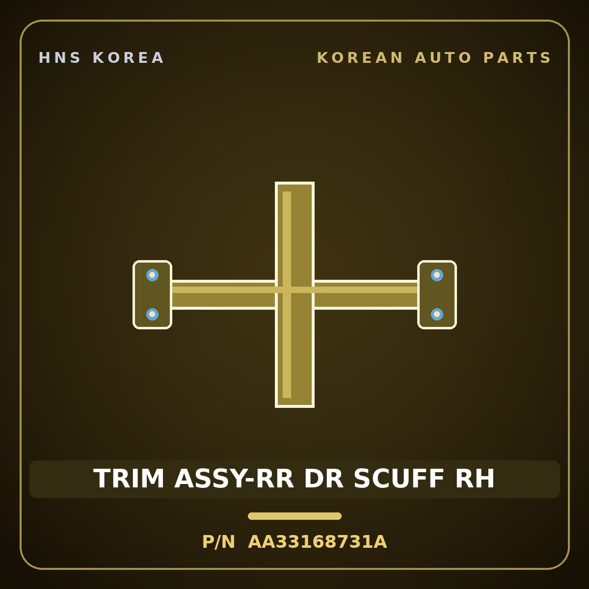 Genuine Mobis TRIM ASSY-RR DR SCUFF RH AA33168731A for Retona 1999 HNS Parts Korea