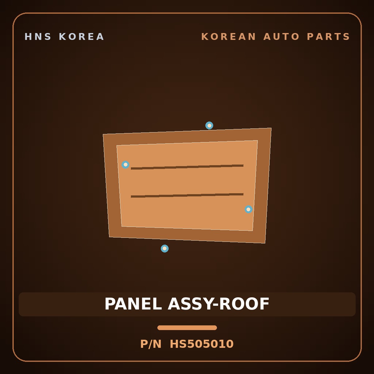 Genuine Mobis PANEL ASSY-ROOF HS505010 for Galloper 1990 HNS Parts Korea