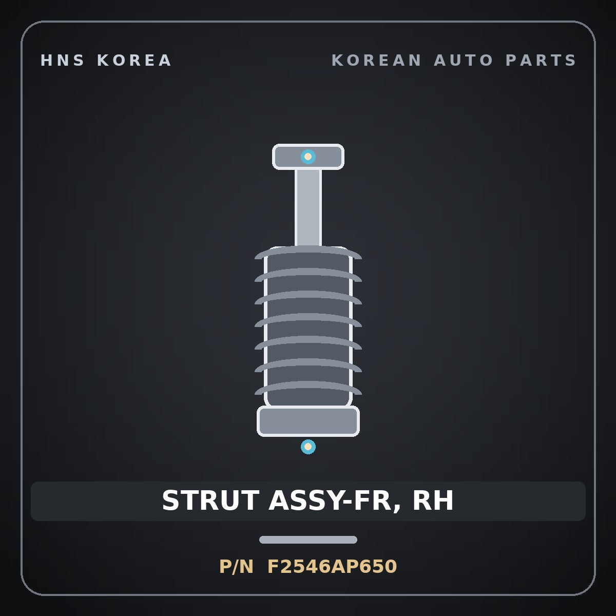 Genuine Mobis STRUT ASSY-FR, RH F2546AP650 for Elantra 2017 HNS Parts Korea