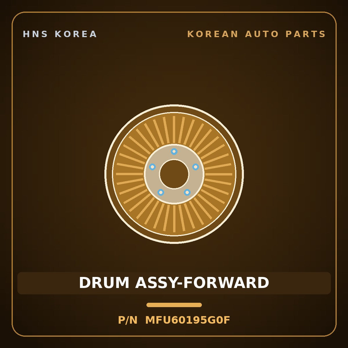Genuine Mobis DRUM ASSY-FORWARD MFU60195G0F for Carens 1997 HNS Parts Korea