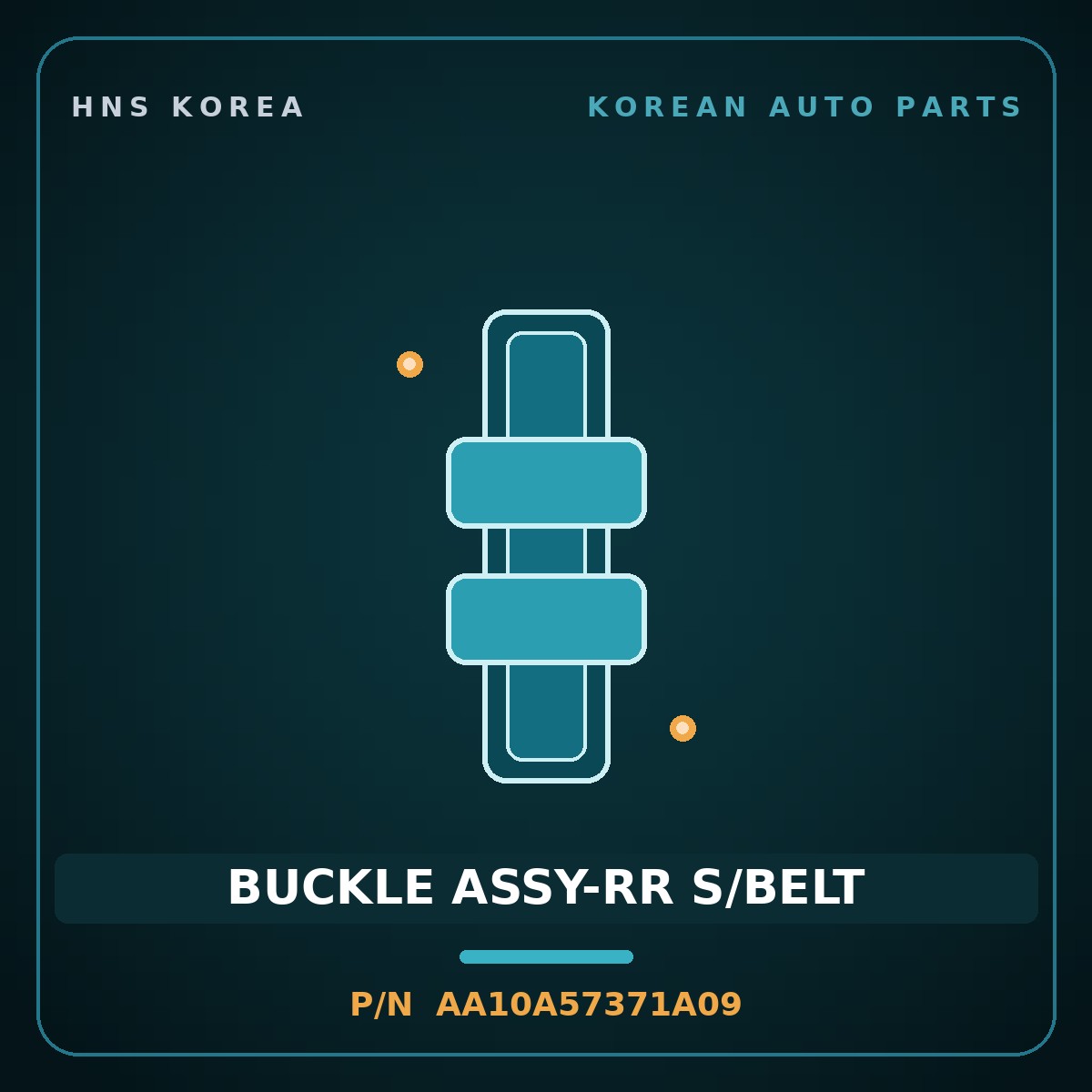 Genuine Mobis BUCKLE ASSY-RR S/BELT AA10A57371A09 for Towner 2000 HNS Parts Korea