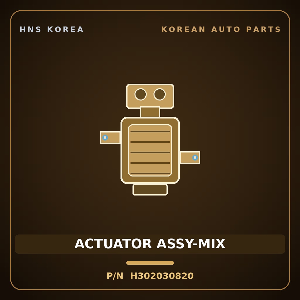 Genuine Mobis ACTUATOR ASSY-MIX H302030820 for Elantra 2000 HNS Parts Korea