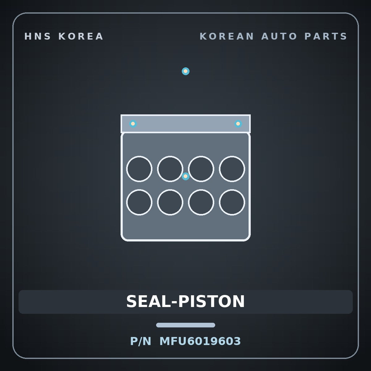 Genuine Mobis SEAL-PISTON MFU6019603 for Cerato 1998 HNS Parts Korea