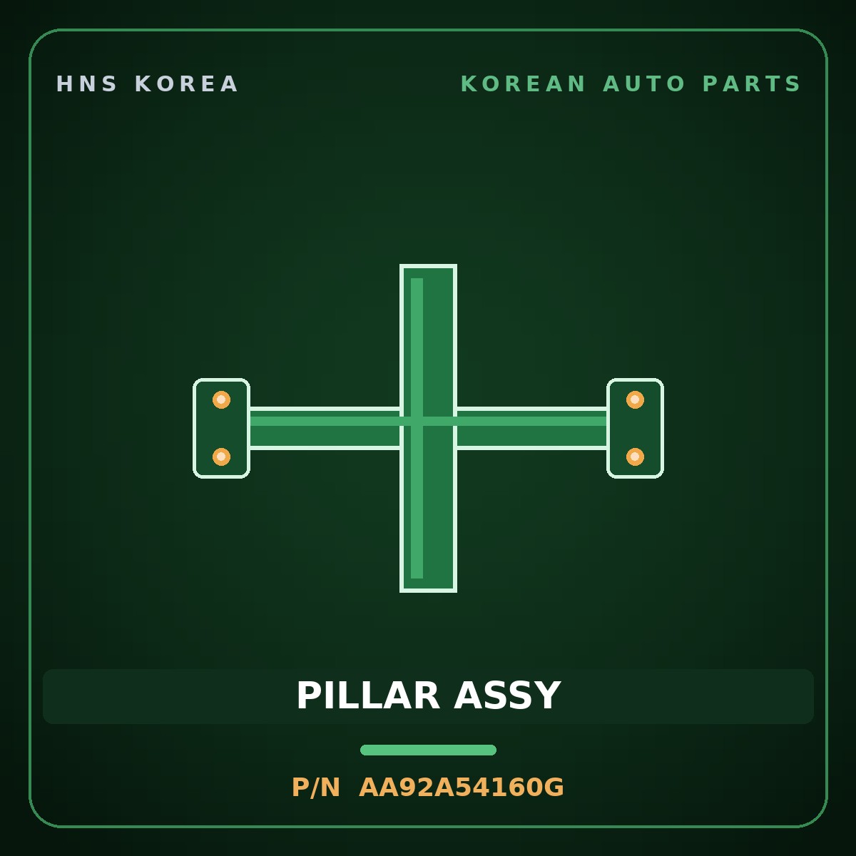 Genuine Mobis PILLAR ASSY AA92A54160G for Granbird 2001 HNS Parts Korea