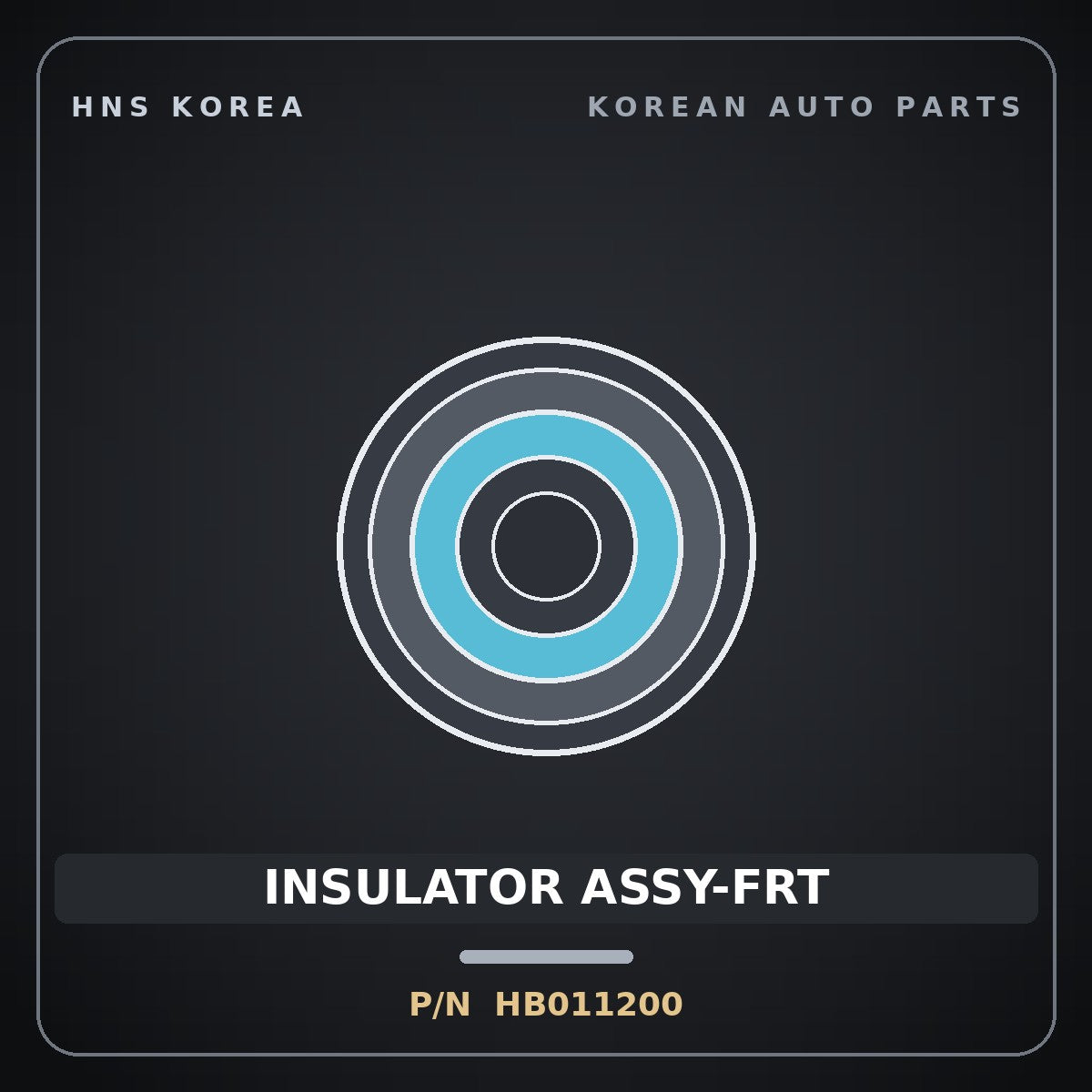Genuine Mobis INSULATOR ASSY-FRT HB011200 for Galloper 1990 HNS Parts Korea