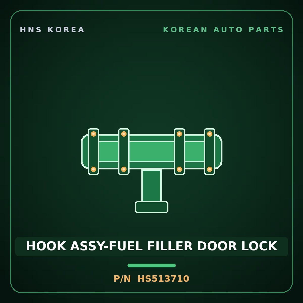 Genuine Mobis HOOK ASSY-FUEL FILLER DOOR LOCK HS513710 for Galloper 1990 HNS Parts Korea