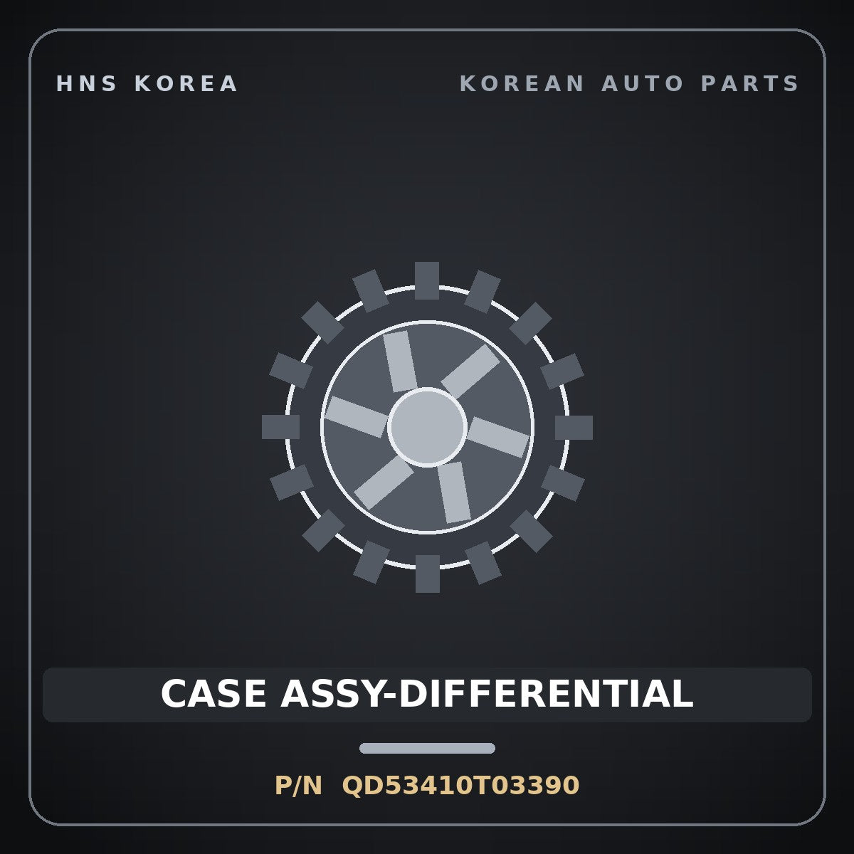 Genuine Mobis CASE ASSY-DIFFERENTIAL QD53410T03390 for Pavise 2019 HNS Parts Korea
