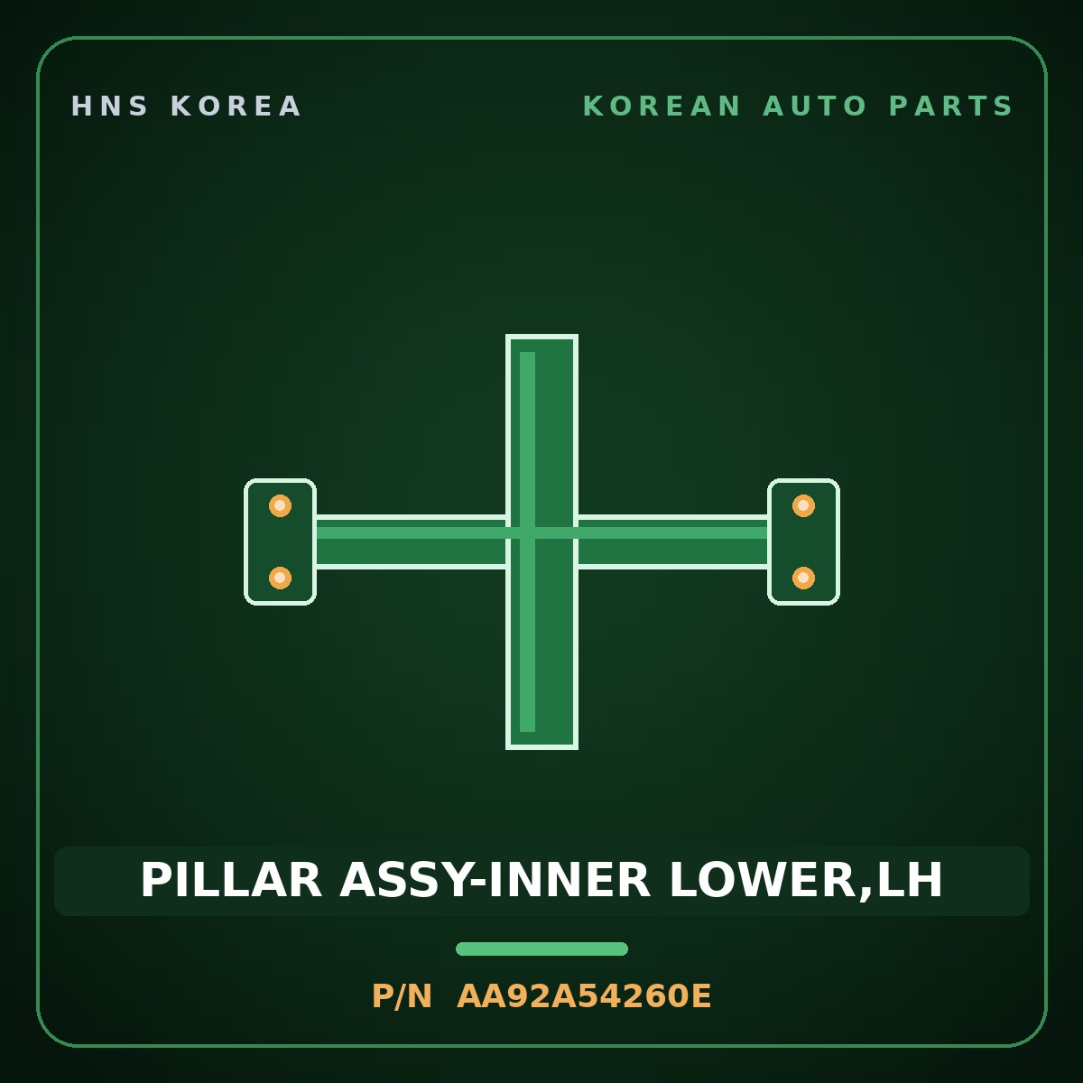Genuine Mobis PILLAR ASSY-INNER LOWER,LH AA92A54260E for Granbird 2001 HNS Parts Korea