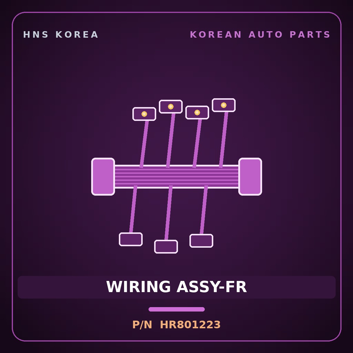 Genuine Mobis WIRING ASSY-FR HR801223 for Galloper 1998 HNS Parts Korea
