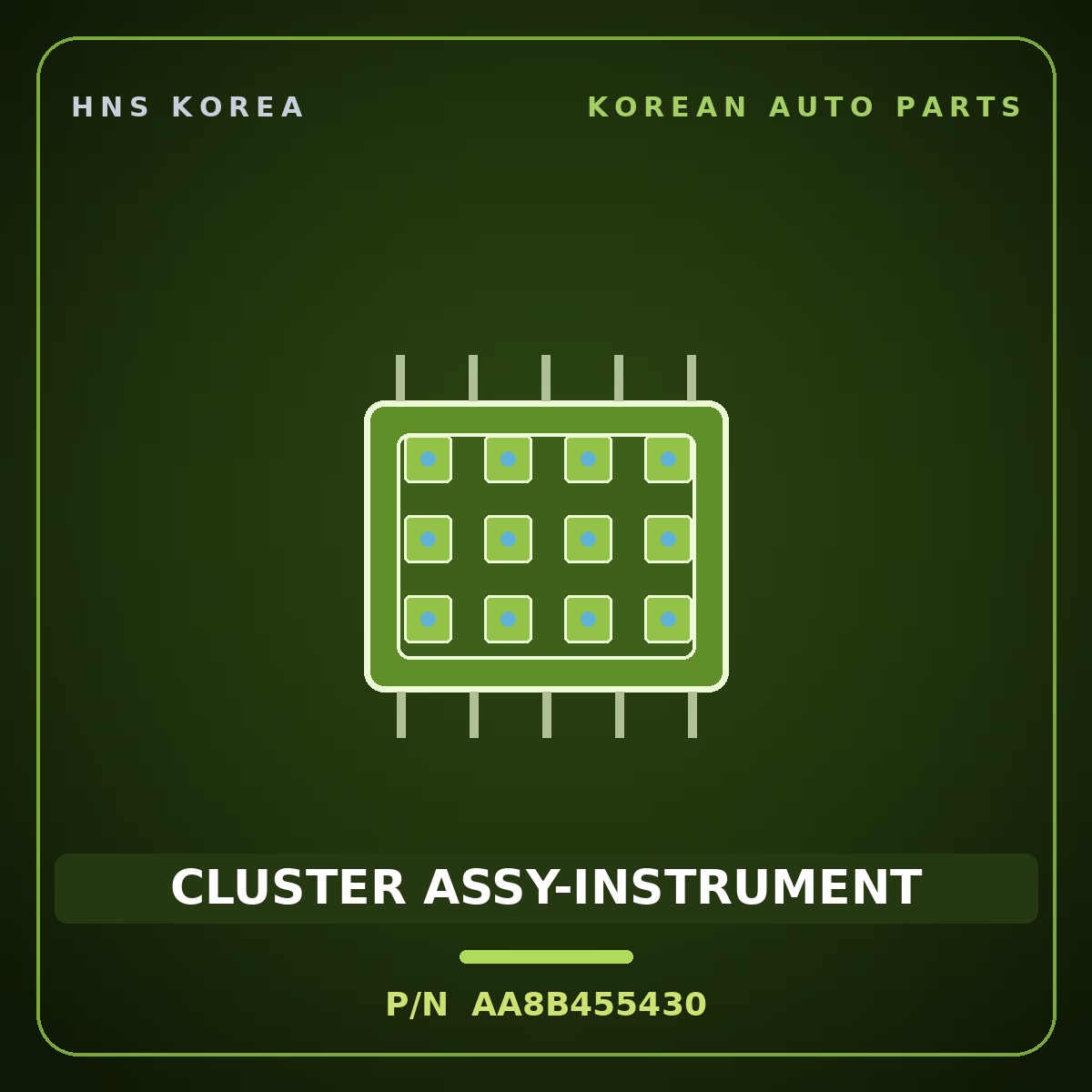 Genuine Mobis CLUSTER ASSY-INSTRUMENT AA8B455430 for Power Combi 1998 HNS Parts Korea
