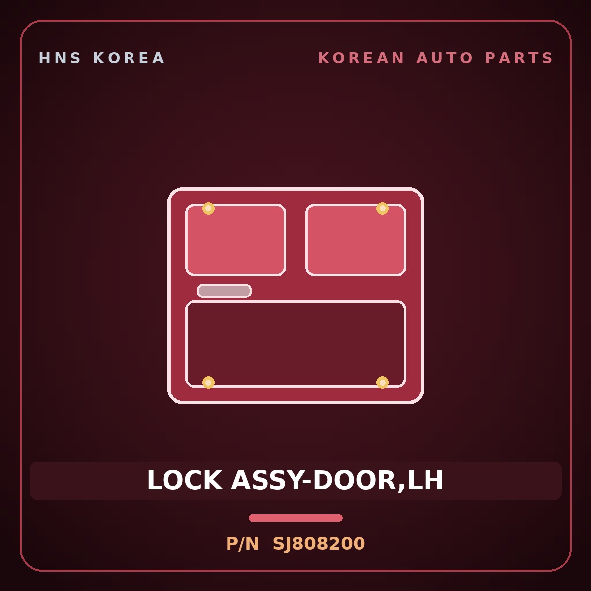 Genuine Mobis LOCK ASSY-DOOR,LH SJ808200 for Galloper 1990 HNS Parts Korea