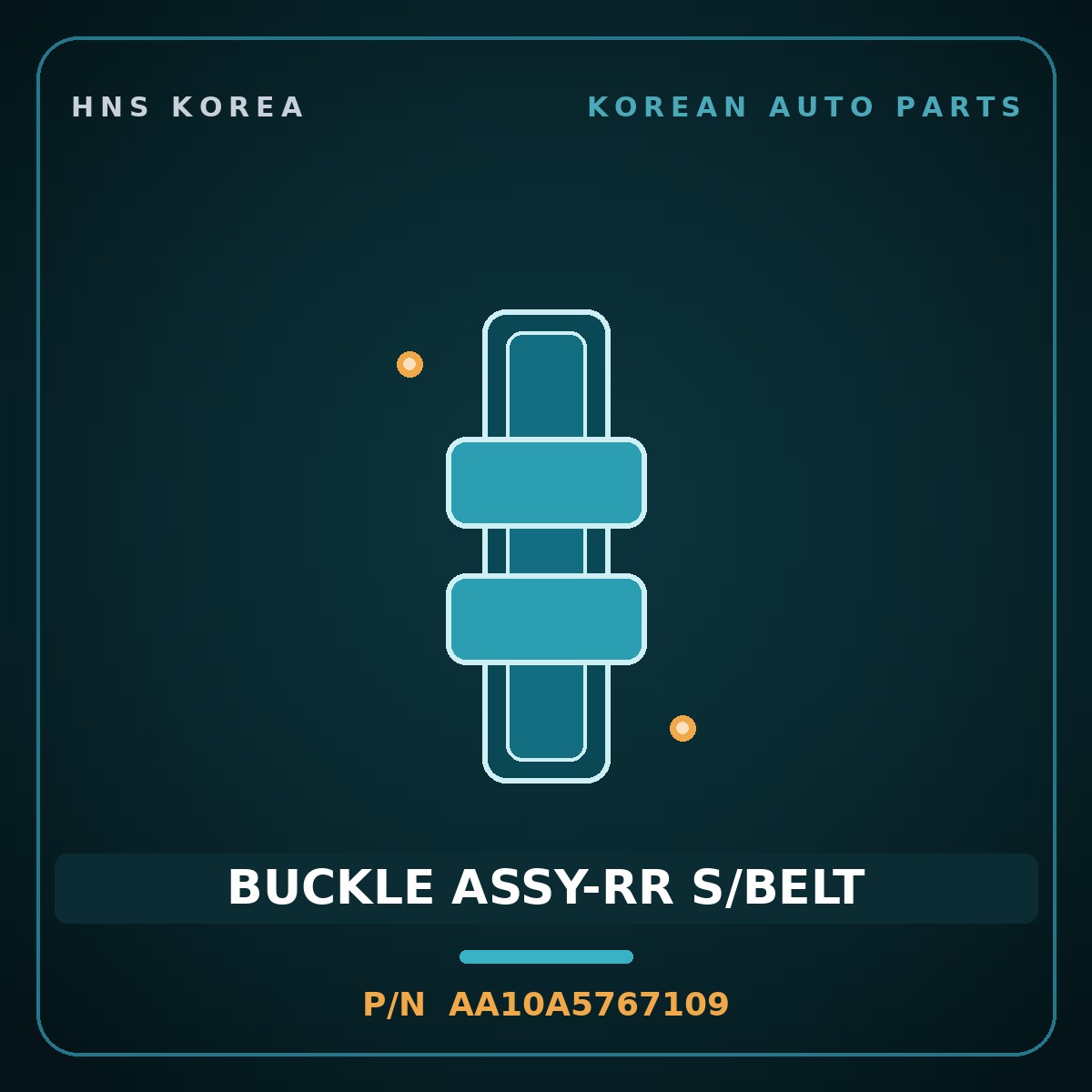 Genuine Mobis BUCKLE ASSY-RR S/BELT AA10A5767109 for Towner 2000 HNS Parts Korea