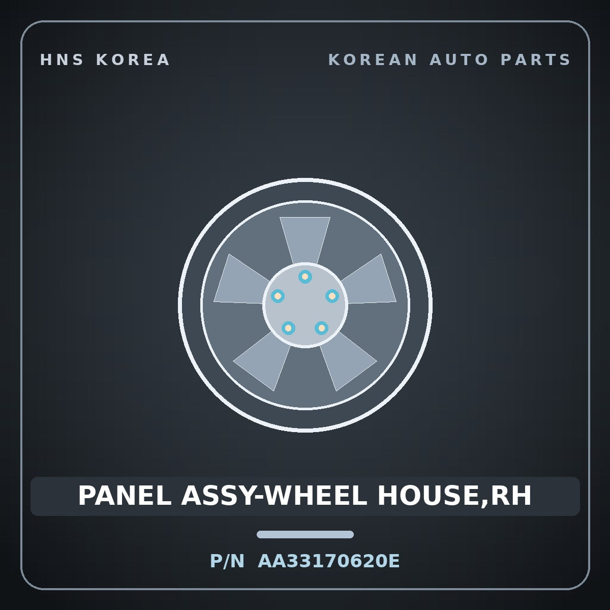 Genuine Mobis PANEL ASSY-WHEEL HOUSE,RH AA33170620E for Retona 1999 HNS Parts Korea
