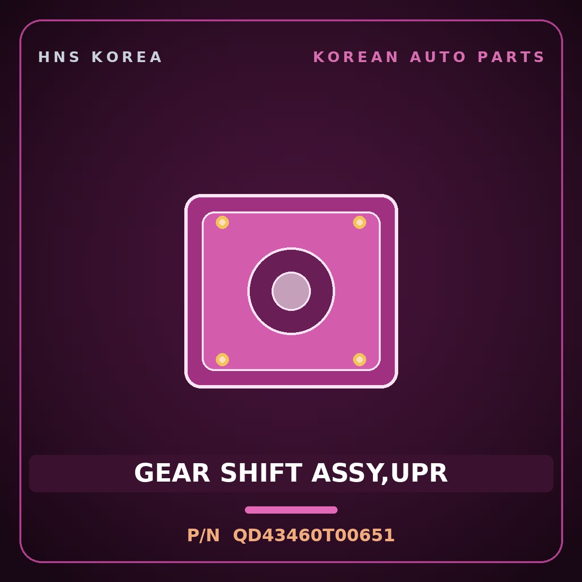 Genuine Mobis GEAR SHIFT ASSY,UPR QD43460T00651 for Trago 2013 HNS Parts Korea