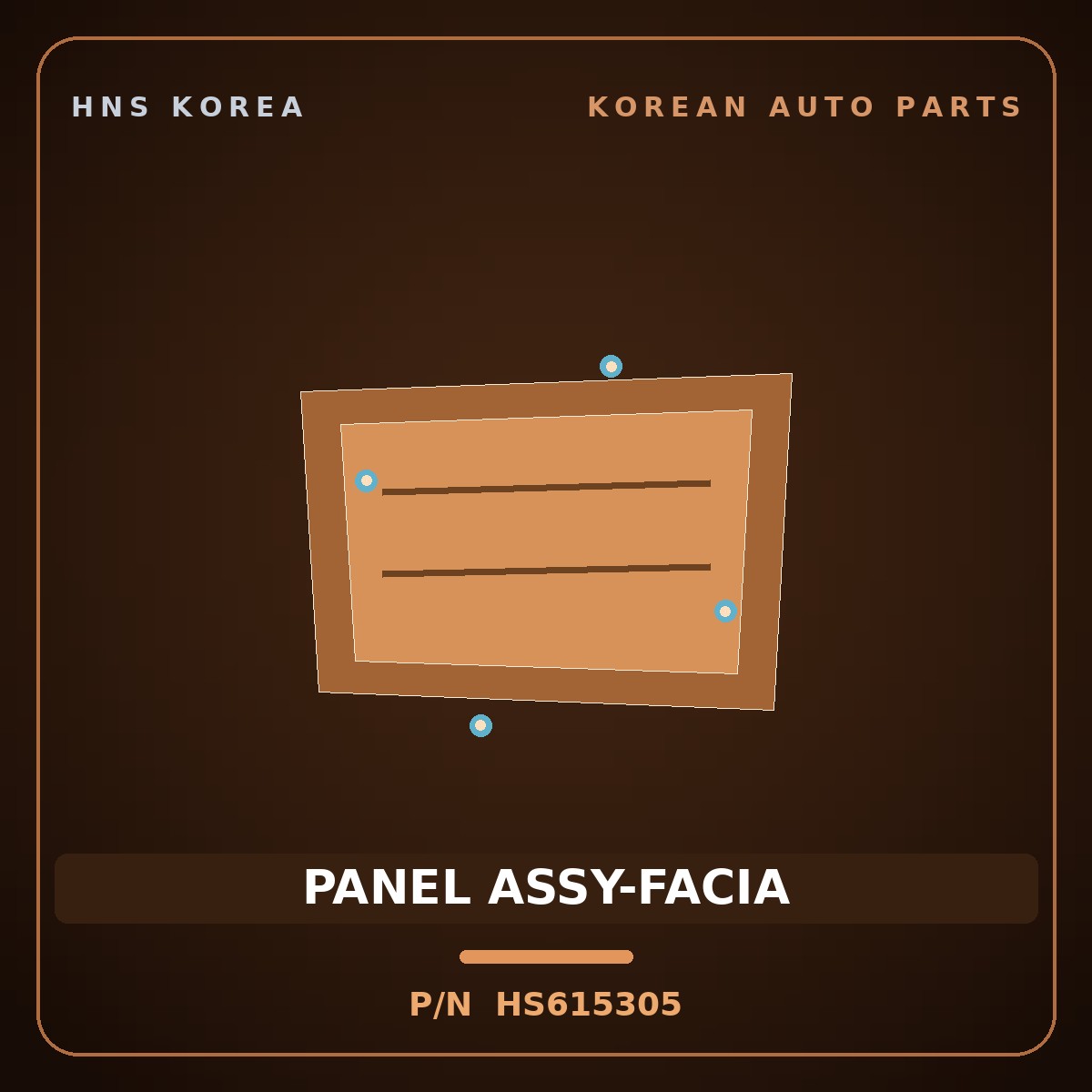 Genuine Mobis PANEL ASSY-FACIA HS615305 for Galloper 1998 HNS Parts Korea