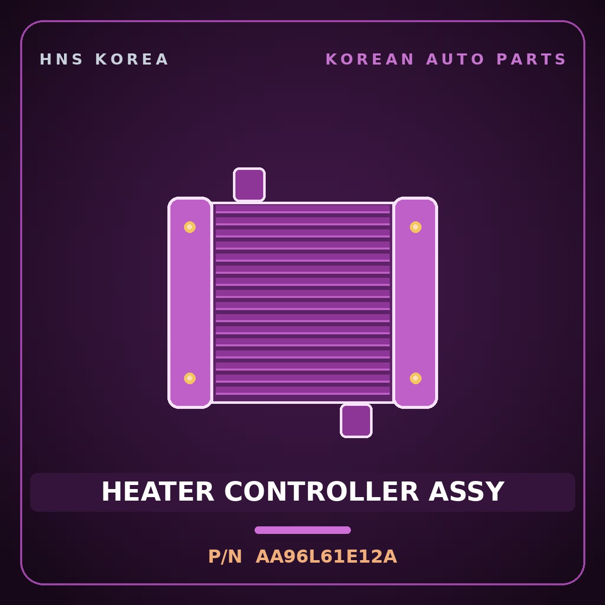 Genuine Mobis HEATER CONTROLLER ASSY AA96L61E12A for Granbird 2001 HNS Parts Korea