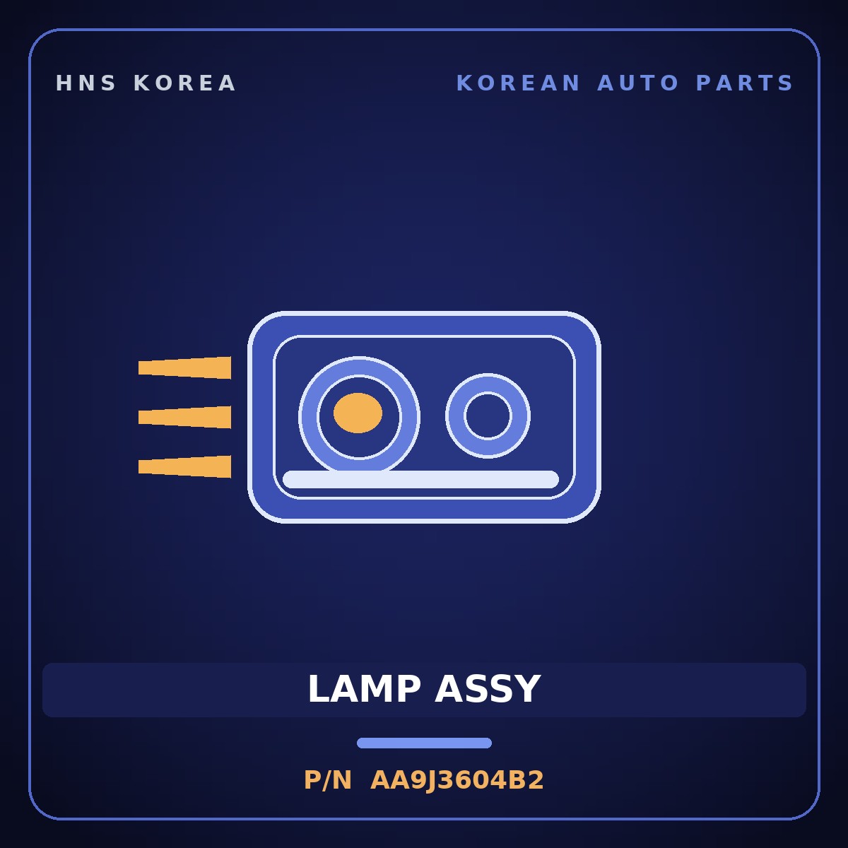 Genuine Mobis LAMP ASSY AA9J3604B2 for Granbird 2001 HNS Parts Korea