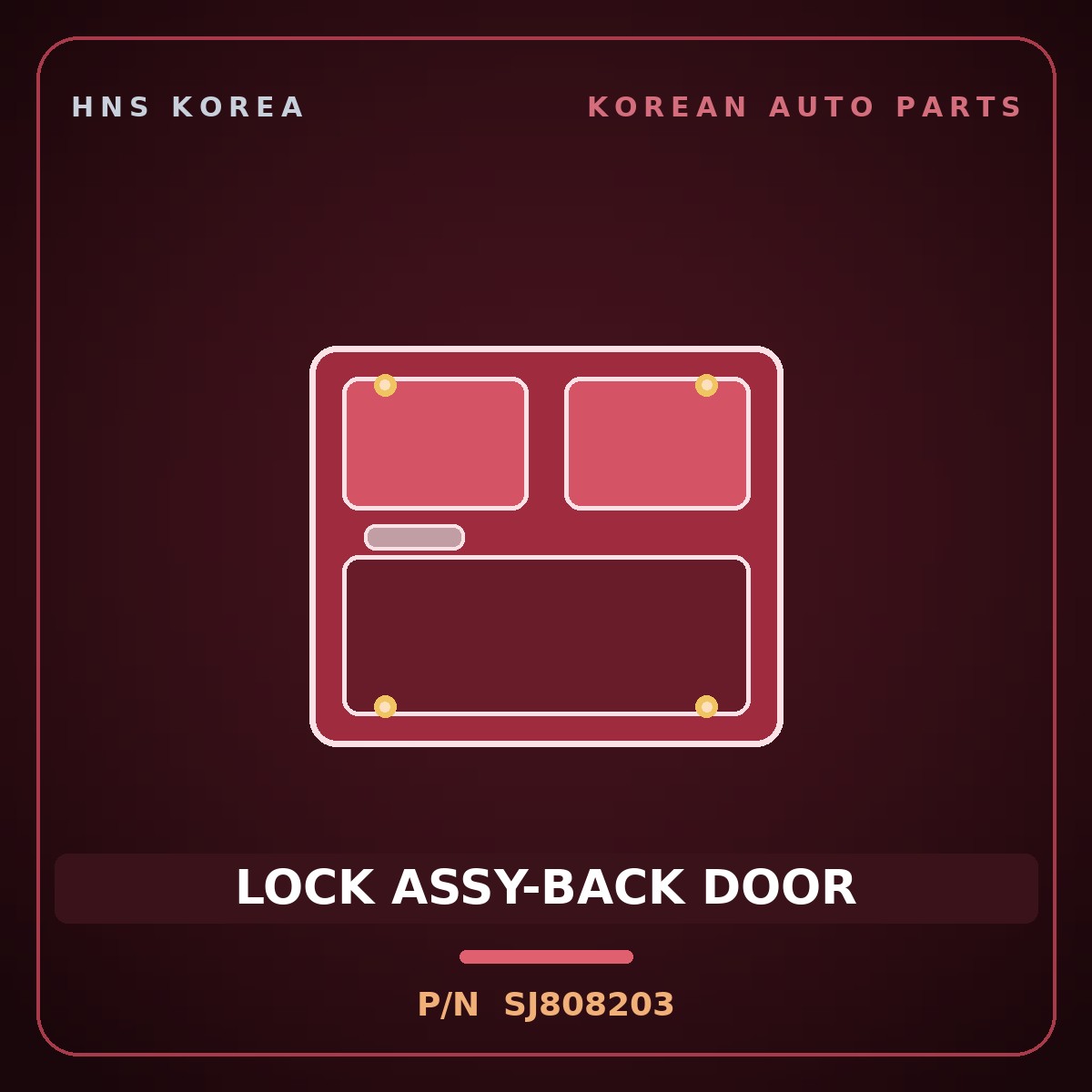 Genuine Mobis LOCK ASSY-BACK DOOR SJ808203 for Galloper 1990 HNS Parts Korea