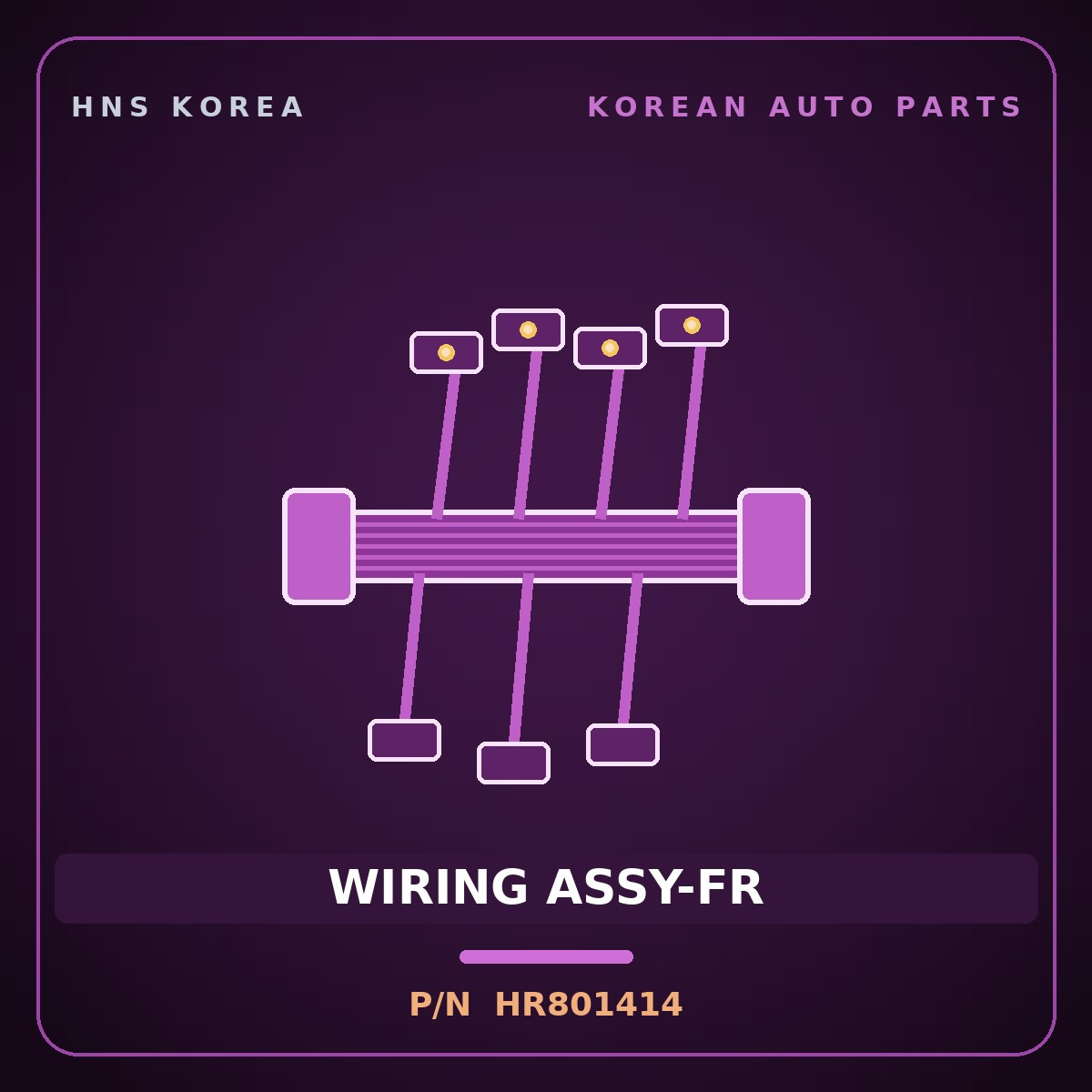 Genuine Mobis WIRING ASSY-FR HR801414 for Galloper 1998 HNS Parts Korea
