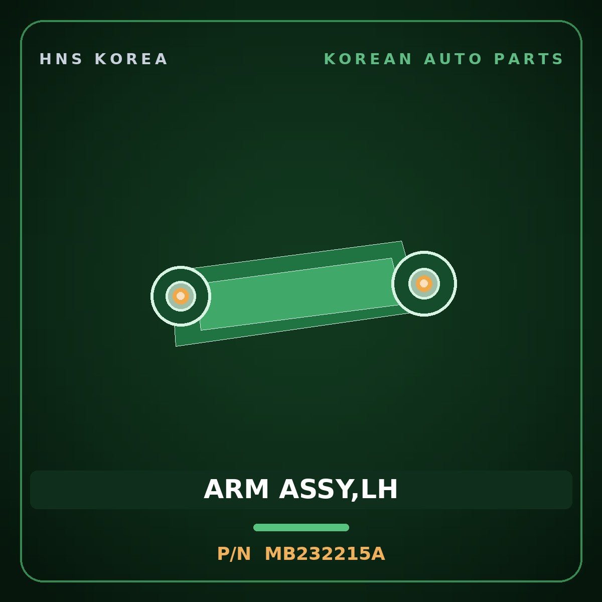 Genuine Mobis ARM ASSY,LH MB232215A for Galloper 1990 HNS Parts Korea