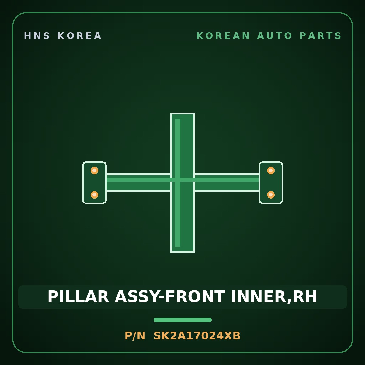 Genuine Mobis PILLAR ASSY-FRONT INNER,RH SK2A17024XB for Cerato 1998 HNS Parts Korea