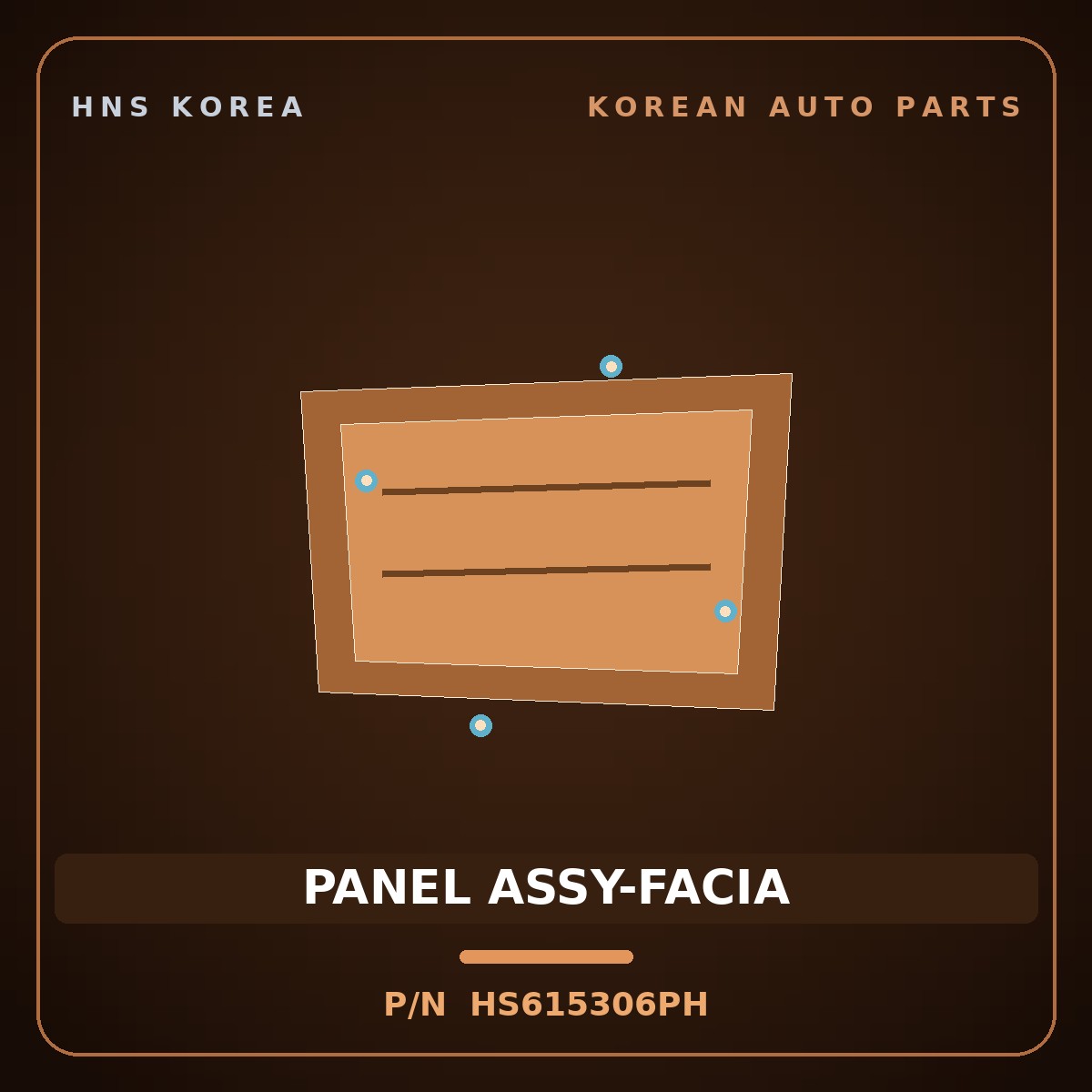 Genuine Mobis PANEL ASSY-FACIA HS615306PH for Galloper 1990 HNS Parts Korea