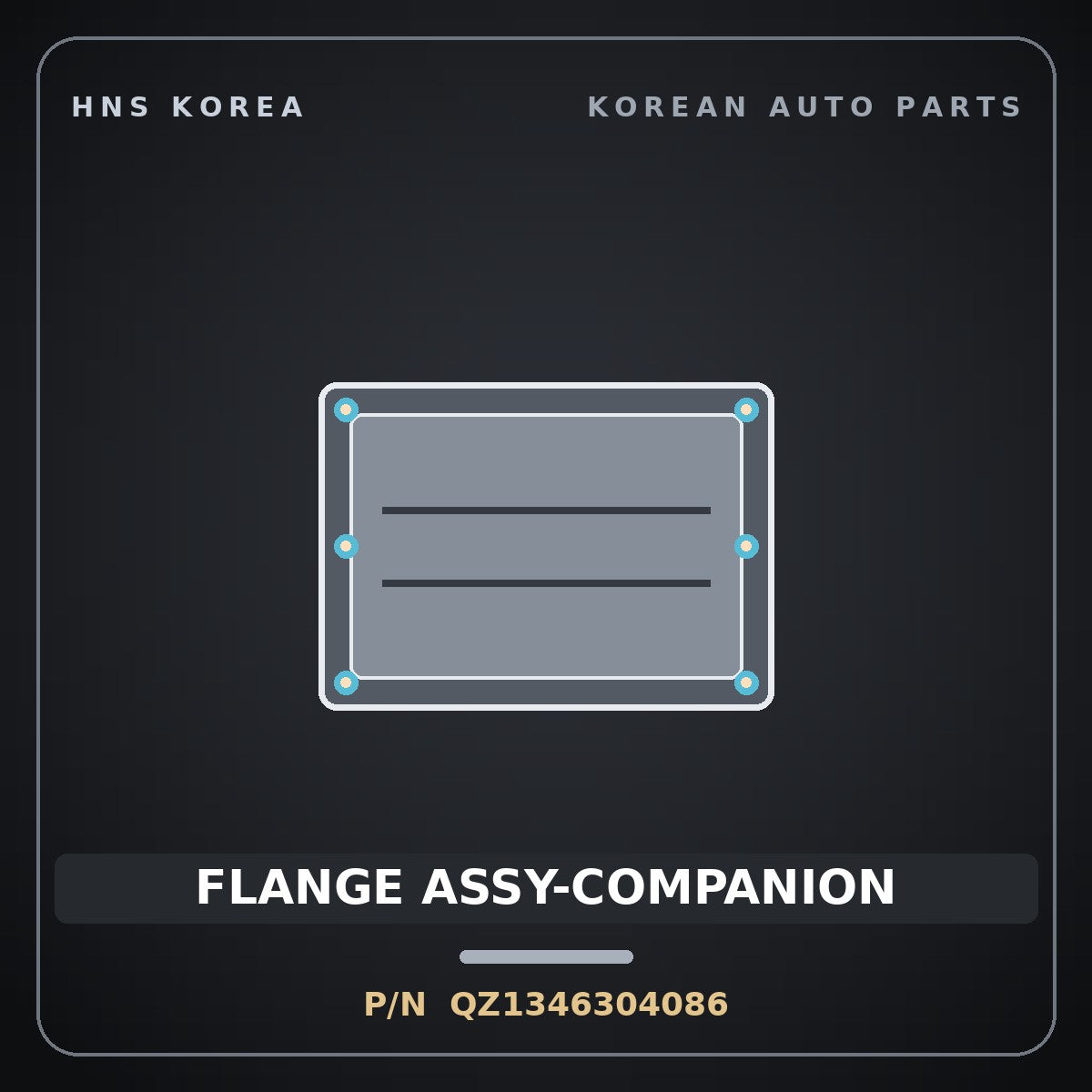 Genuine Mobis FLANGE ASSY-COMPANION QZ1346304086 for Mega Truck 2004 HNS Parts Korea