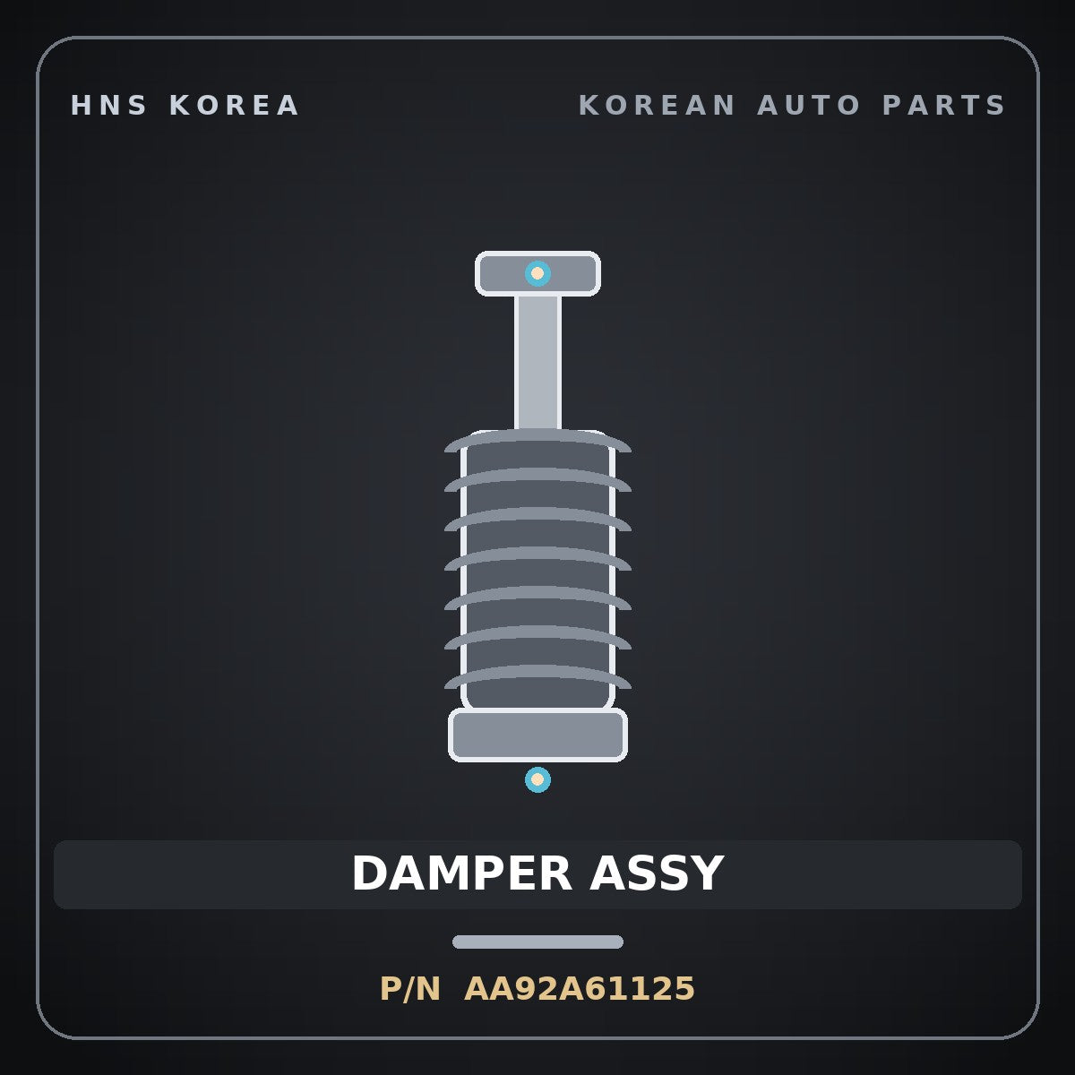 Genuine Mobis DAMPER ASSY AA92A61125 for Granbird 2001 HNS Parts Korea