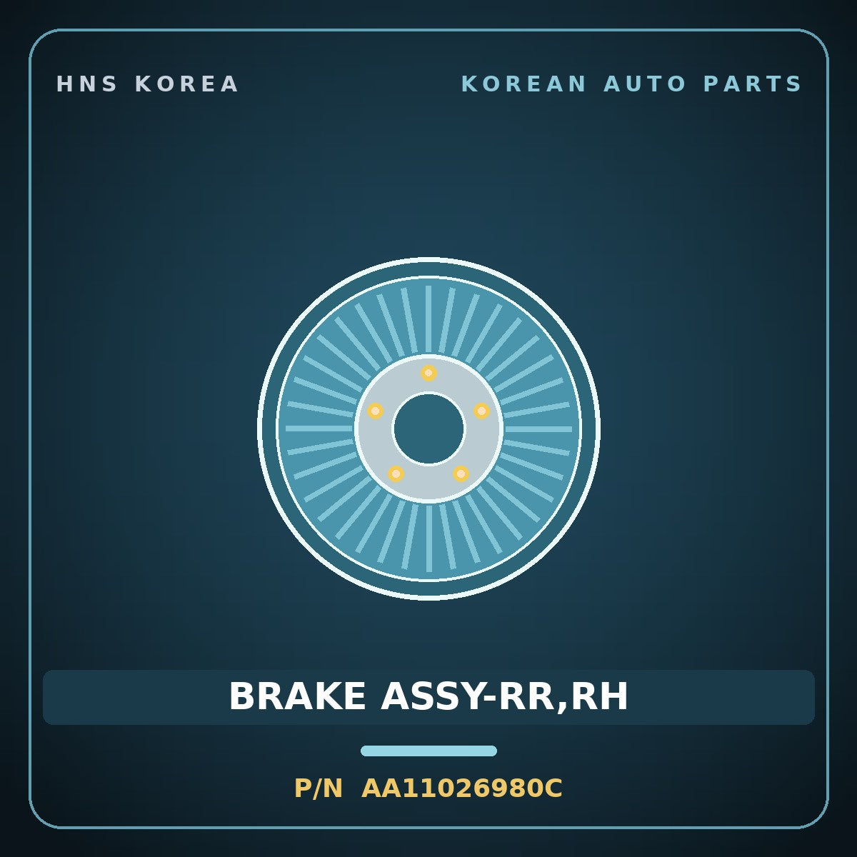 Genuine Mobis BRAKE ASSY-RR,RH AA11026980C for Towner 2000 HNS Parts Korea