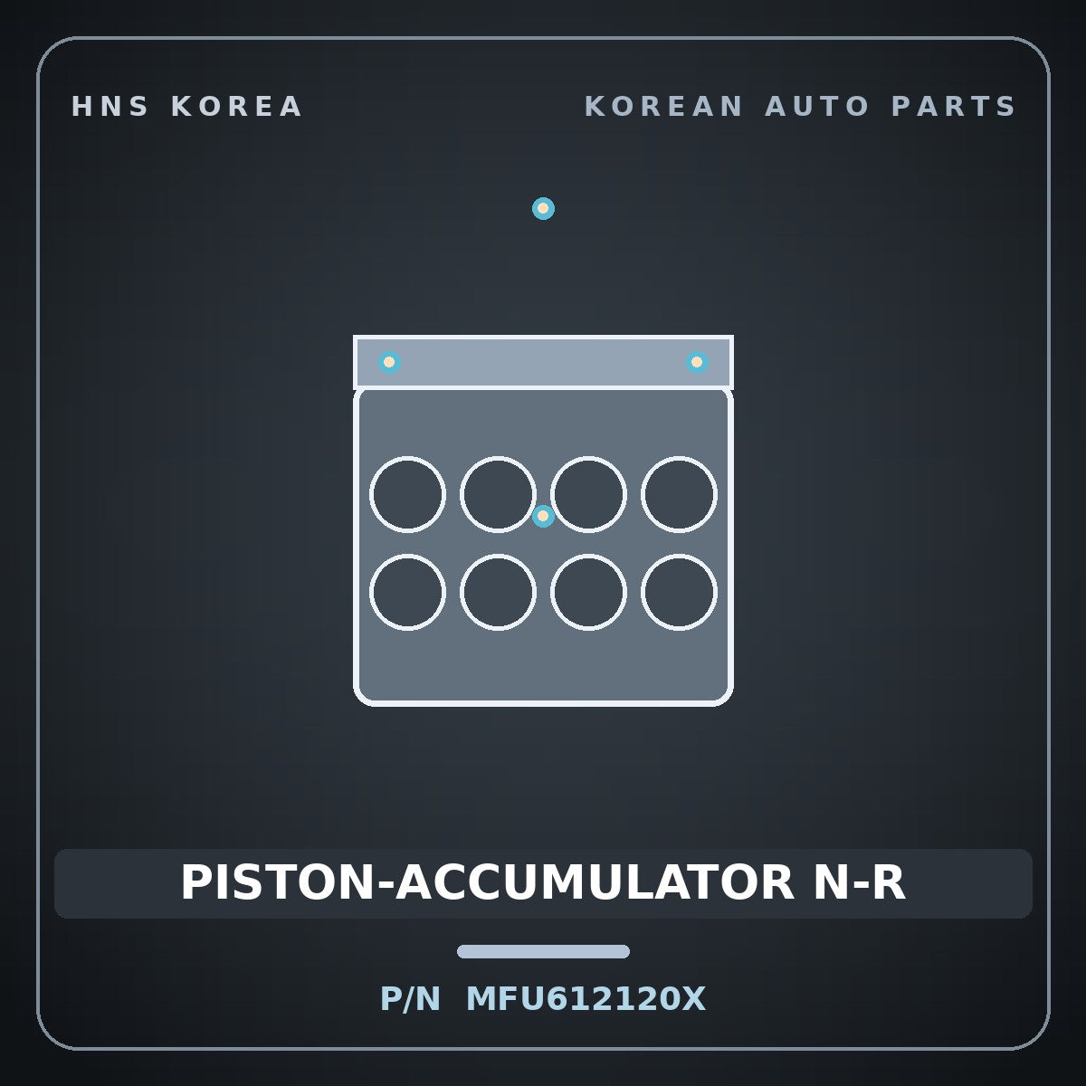 Genuine Mobis PISTON-ACCUMULATOR N-R MFU612120X for Cerato 1998 HNS Parts Korea