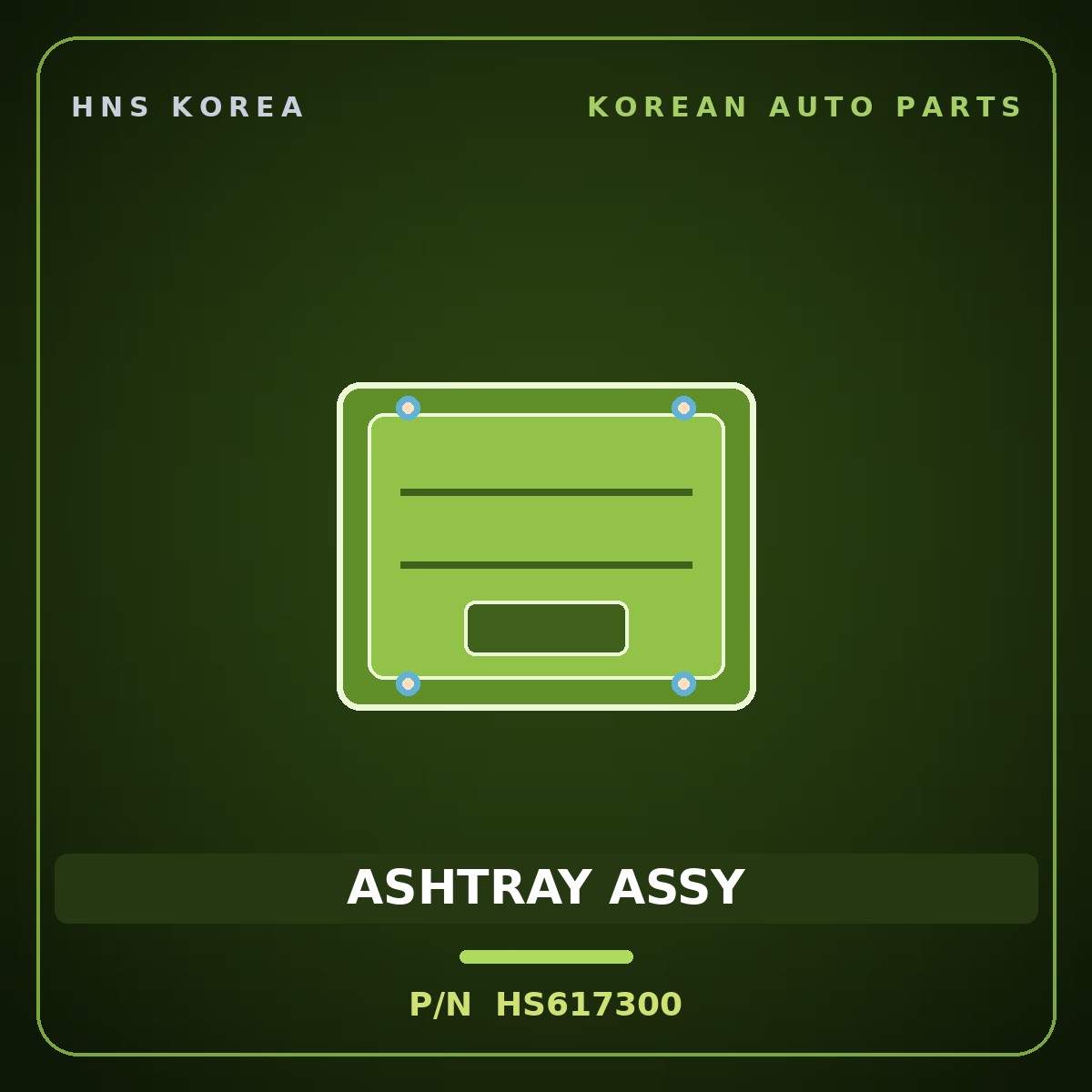 Genuine Mobis ASHTRAY ASSY HS617300 for Galloper 1998 HNS Parts Korea