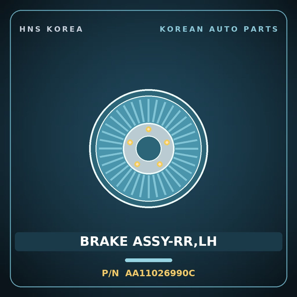 Genuine Mobis BRAKE ASSY-RR,LH AA11026990C for Towner 2000 HNS Parts Korea